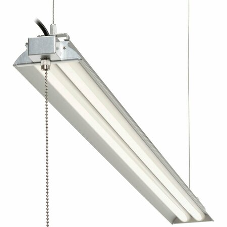 GLOBAL INDUSTRIAL 60in LED Aluminum Shop Light, 35W, 4000K, 4375 Lumens, 48in Adj Height, 6ftCord 501695